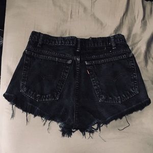 Cheeky distressed Levi’s cutoff shorts